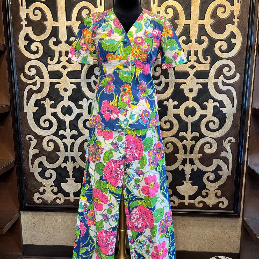 KeyWest Fabrics Vintage floral print top & pants